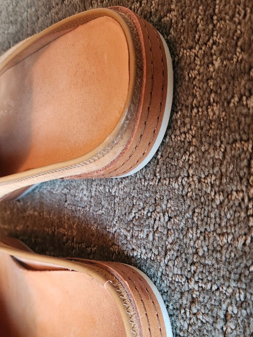 VINCE Caramel Brown Suede Slip-on Mules Sneakers Size US 10 / EUR 40 - Picture 5 of 8